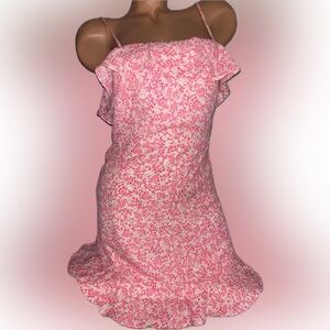 Trixxi Pink Floral Flutter Sleeve Dress cherry blossom flower spring summer